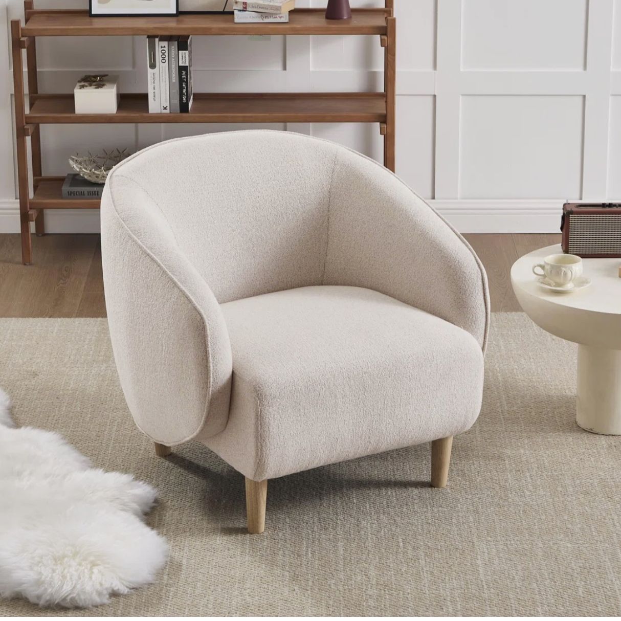 Latitude Run 33 Wide Modern Barrel Accent Chair