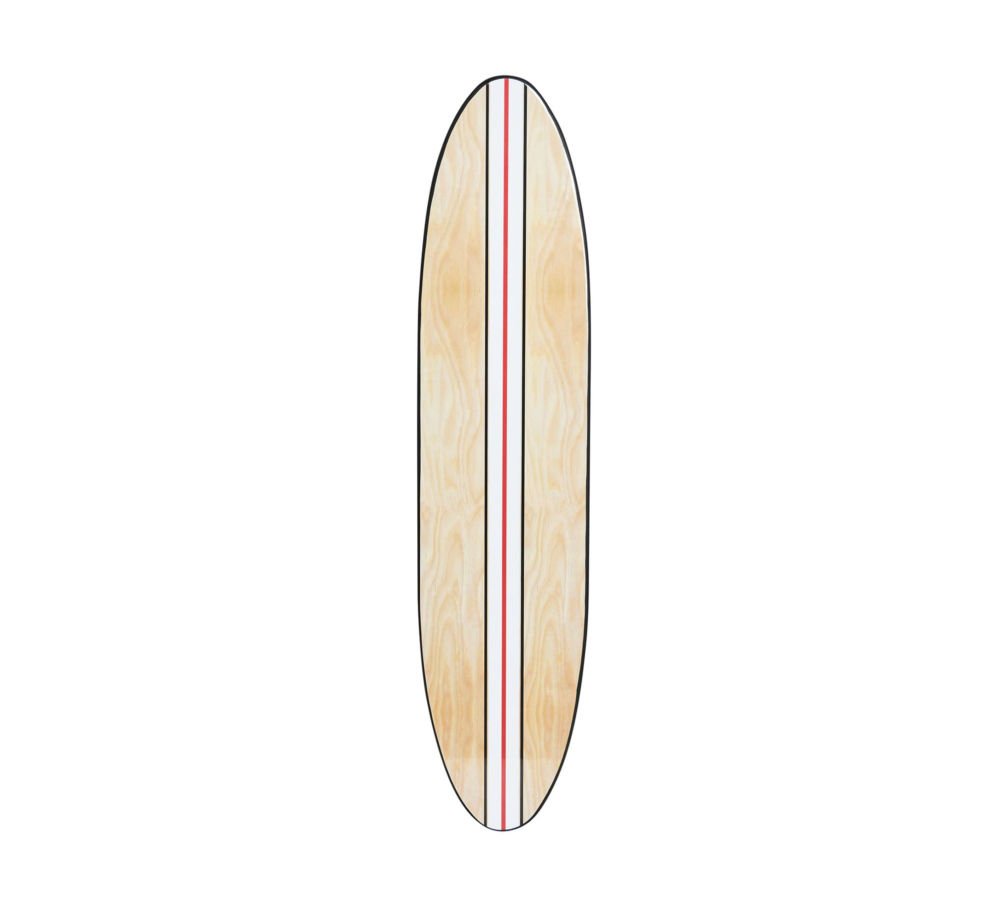 Striped Surfboard Wall Art, 66" H