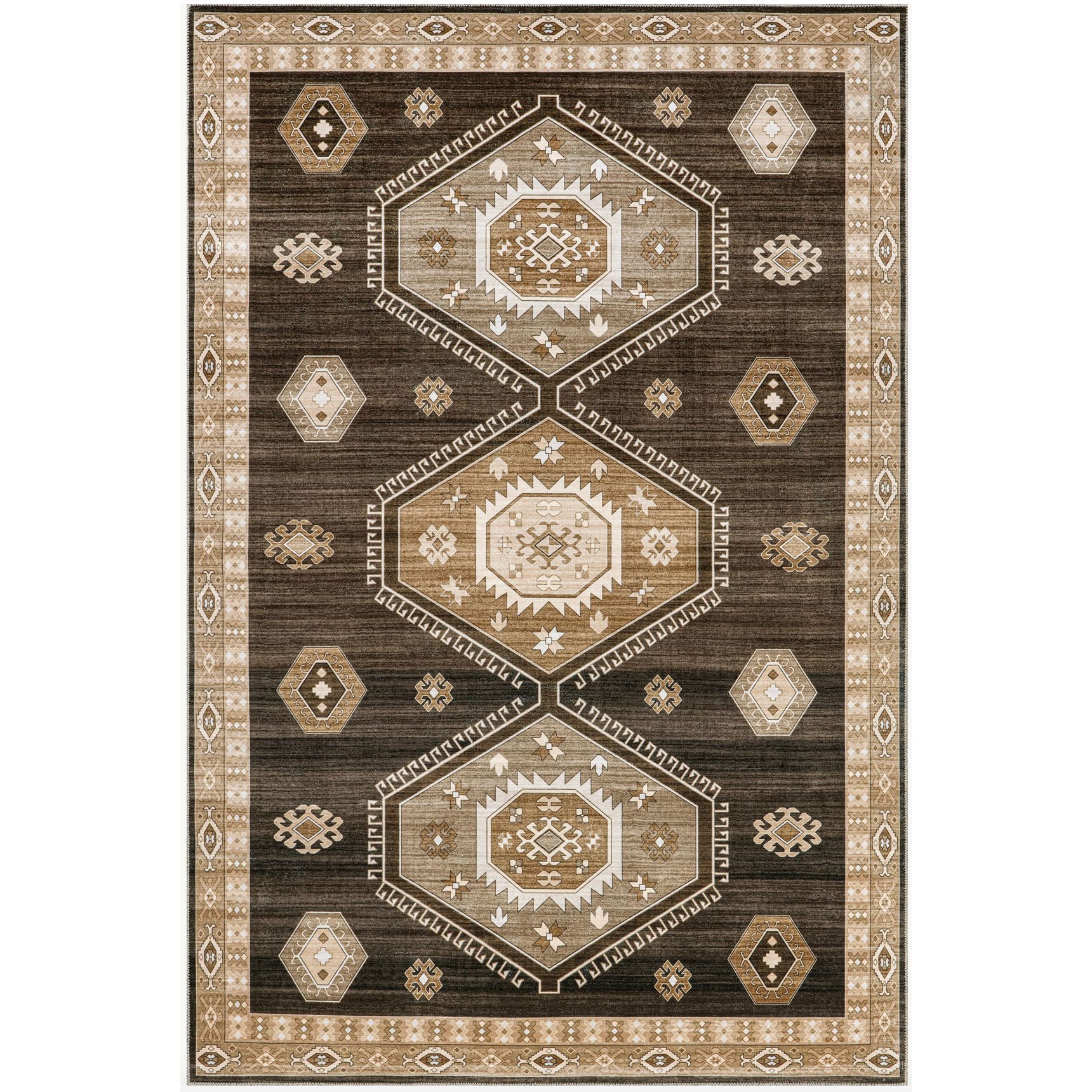 Taro Medallion Washable Rug