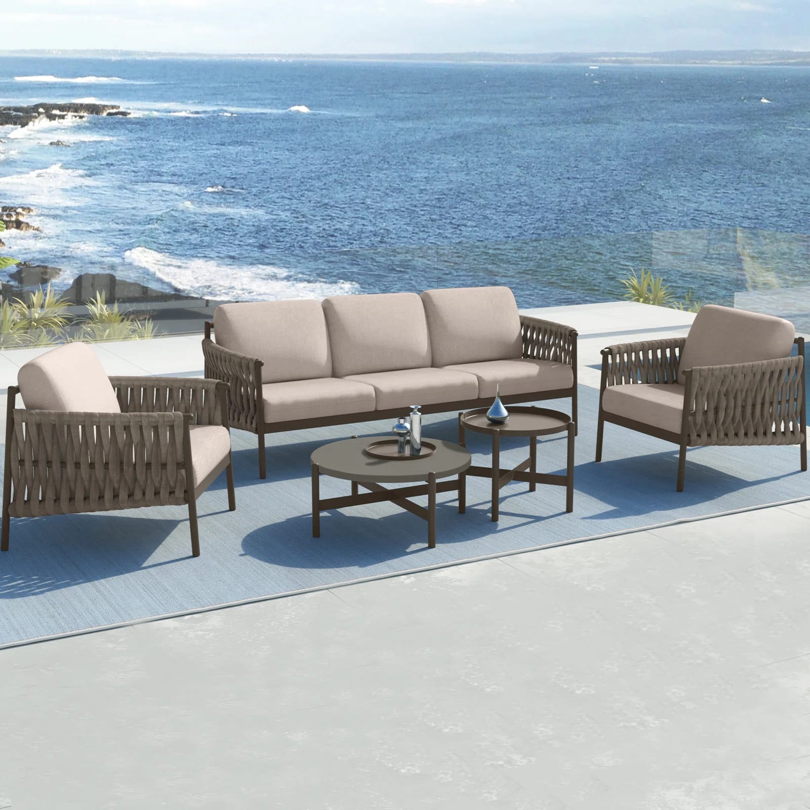 Marianus 5 Piece Sofa Seating Group with Cushions