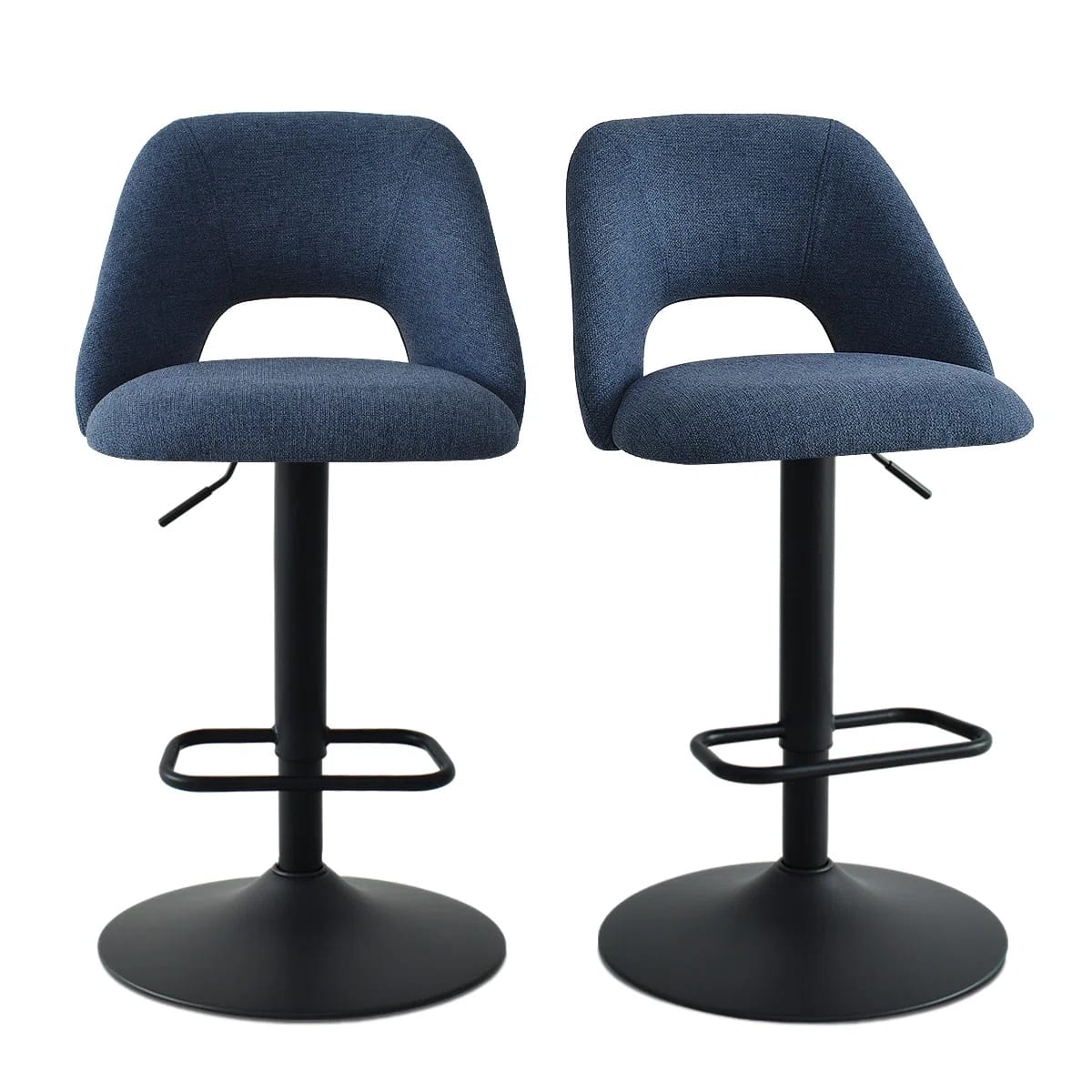 Bridgette Swivel Adjustable Height Bar Stool (Set of 2)