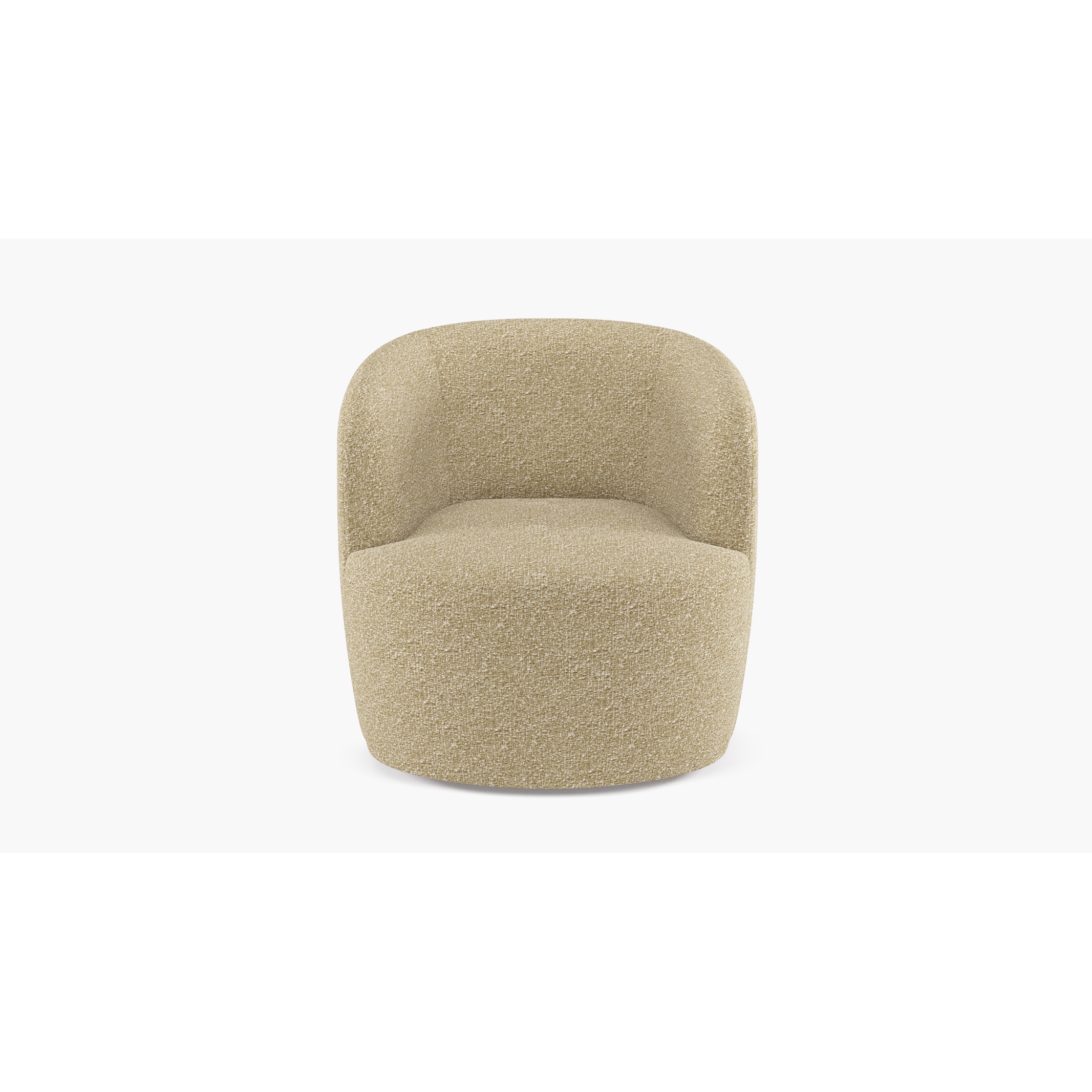 The Inside Tub Swivel Chair, Buff Boucle