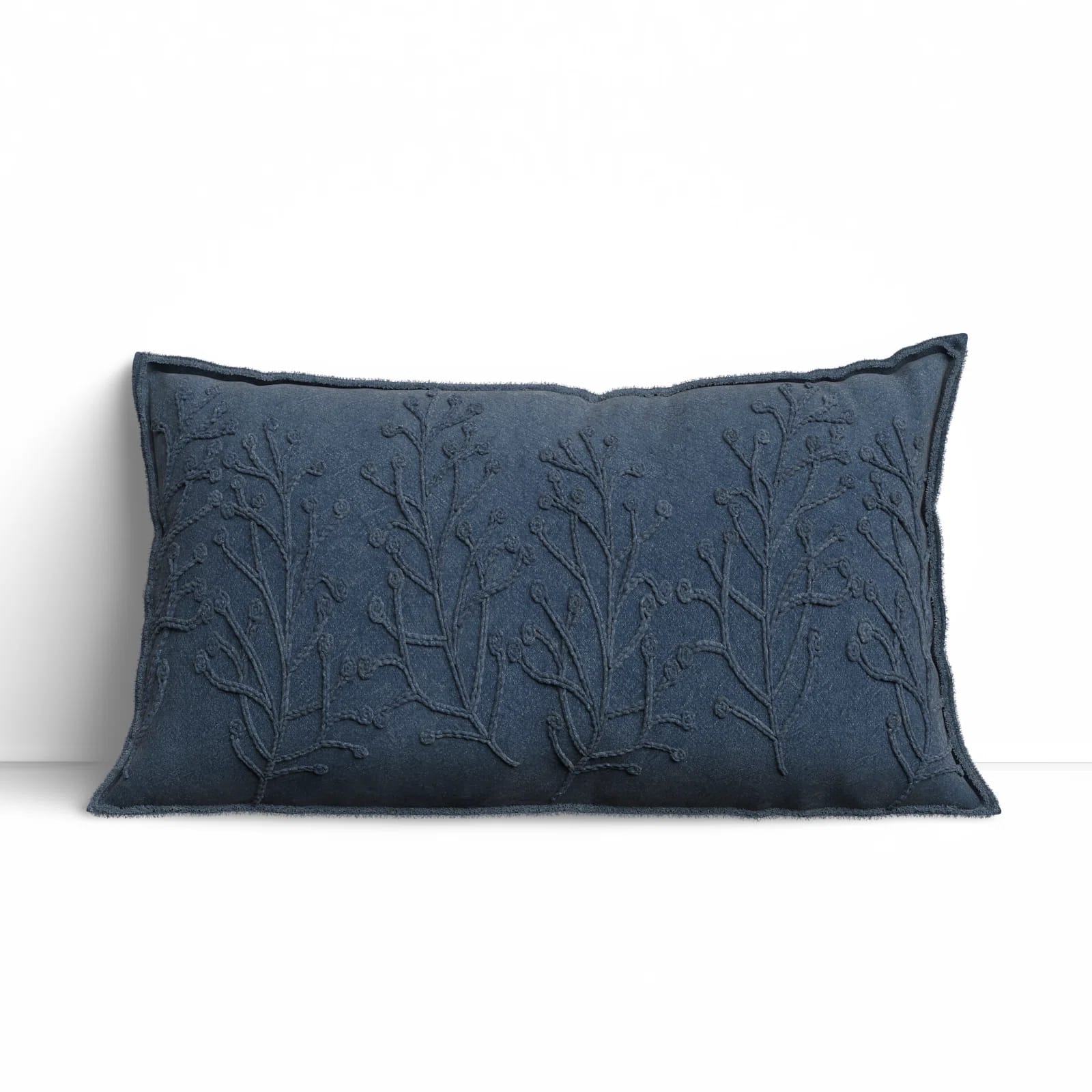 Hollin Embroidered Cotton Throw Pillow