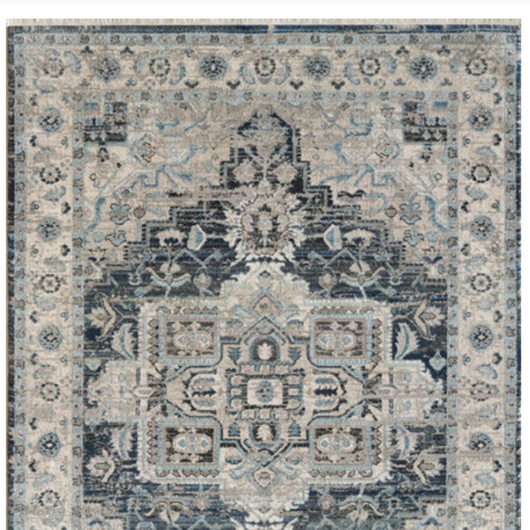Juno 6882-590 Area Rug, Dark Blue And Cream, 3'11"x5'7" - Mediterranean - Area Rugs - By Dynamic Rugs Inc