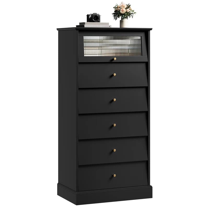 Barrington 5 Drawer 23.6'' W Dresser with Flip-up Door