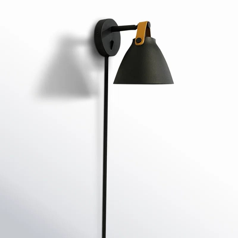 Gianni Single Light Aluminum Dimmable Plug-in Swing Arm Sconce
