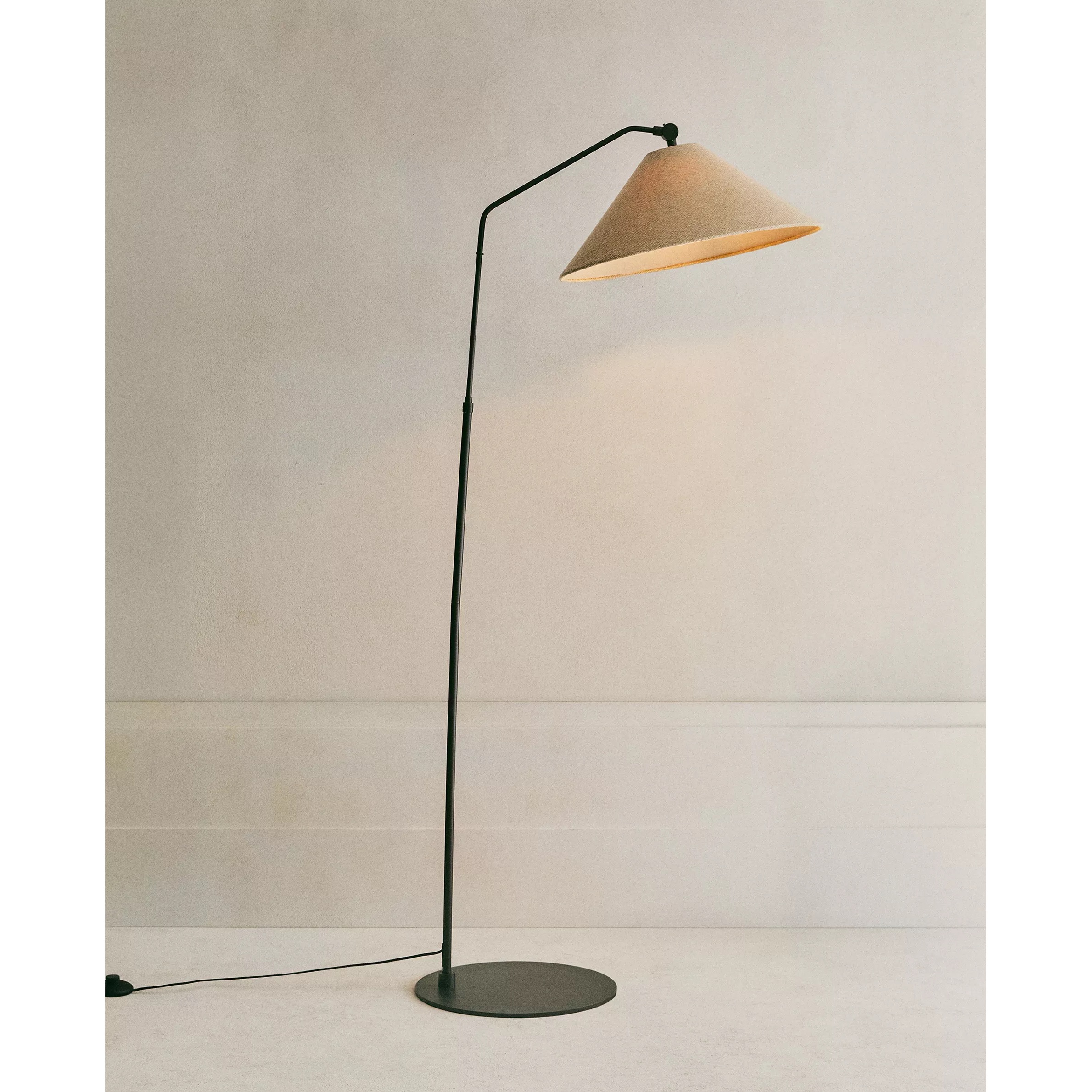 Metal & Linen Floor Lamp