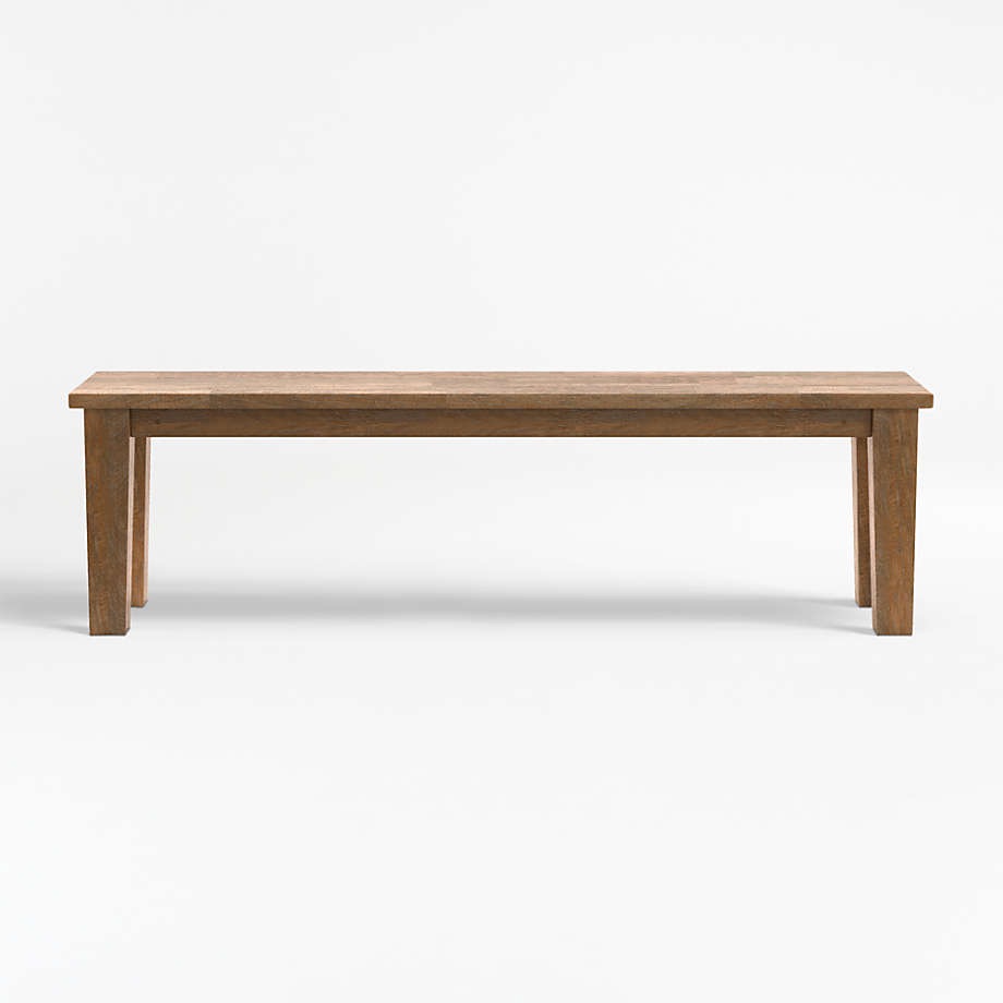 Basque 62 Light Brown Solid Wood Dining Bench