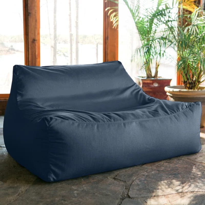 Lavista Outdoor Bean Bag Loveseat Modern Patio Sofa