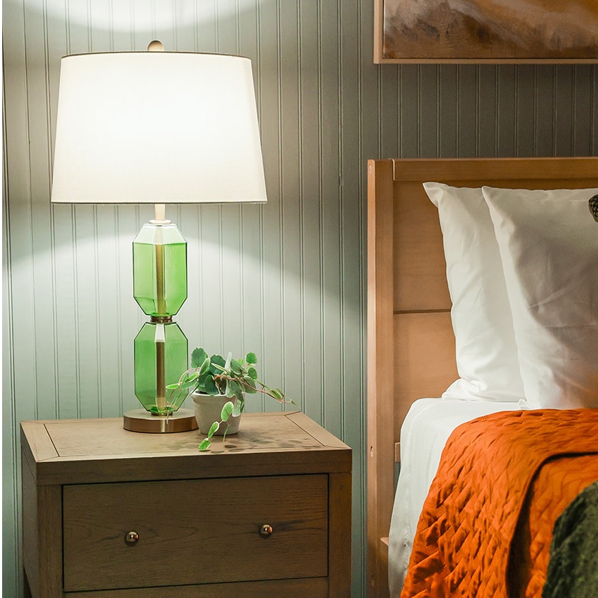 Table Lamp - Glass Accent Material Green See Below