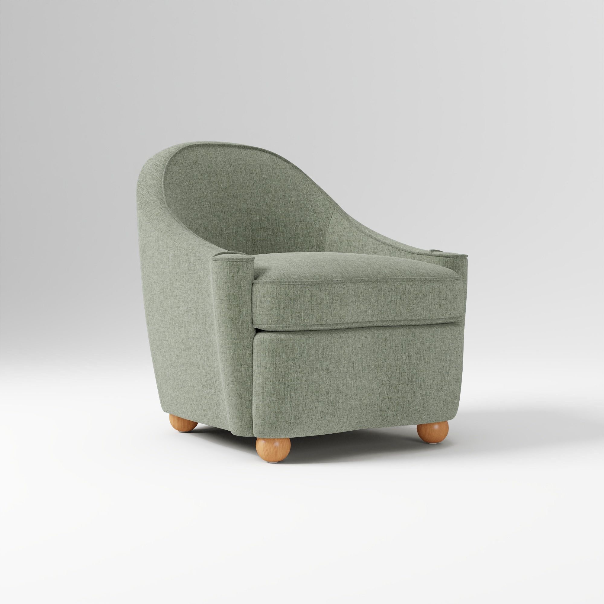 Pierce Ward Curved Slipper Chair 