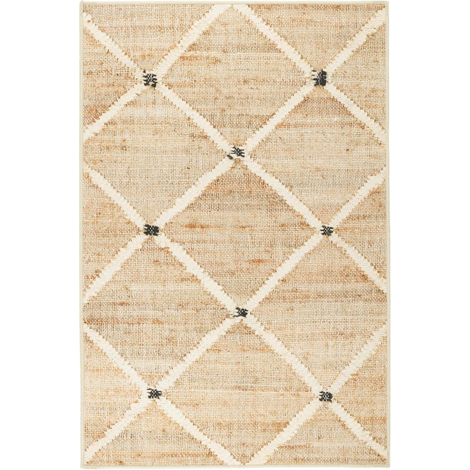 Dash & Albert Kali Natural Machine Washable Rug, 7.5 X 9.5 Feet, Tan Geometric Pattern