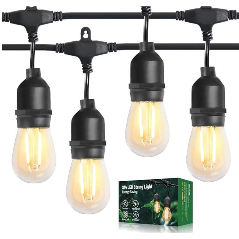 Outdoor String Lights With 5 Led Bulbs Outdoor Lights Shatterproof Edison Bulb Commercial Grade Waterproof Led Outside Light For Bistro Gazebos Porch Patio Garden : Musical Instruments