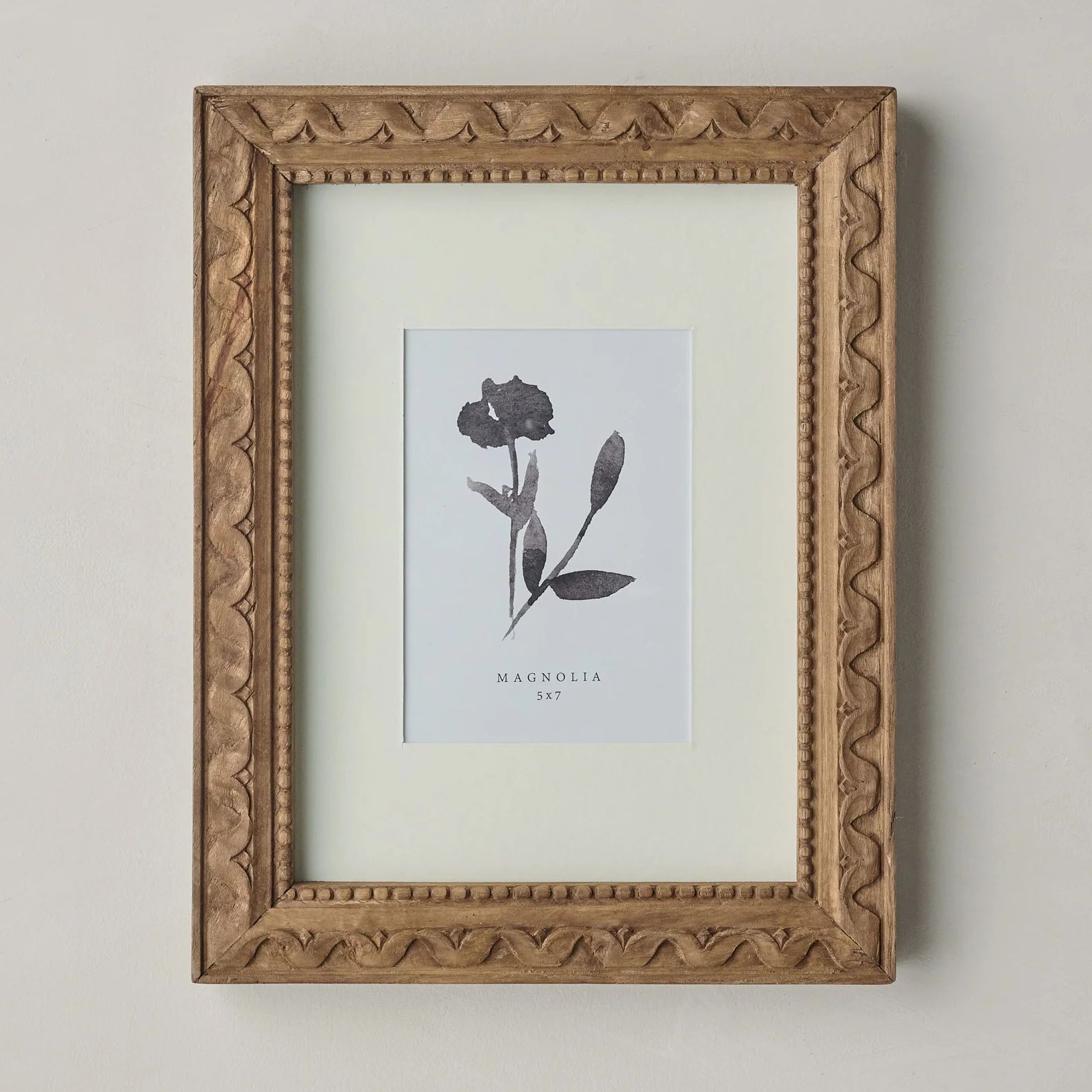 Willa Antiqued Wood Wall Frame With Matte