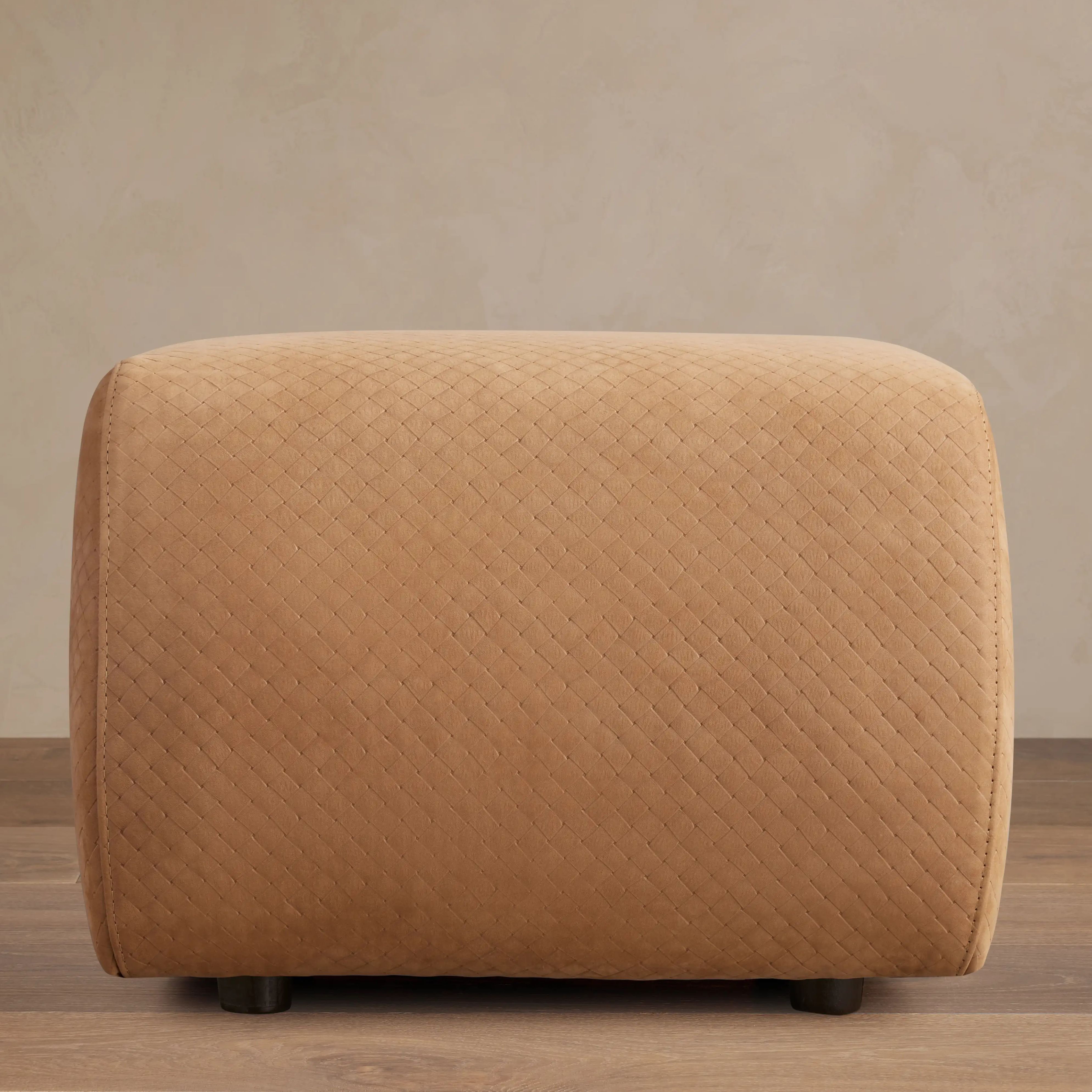 Fresno Leather Ottoman