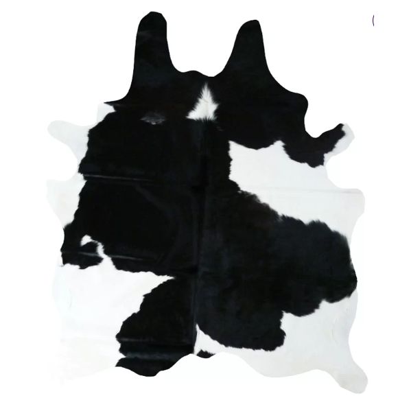 Altonya Natural Cowhide Blackwhite Area Rug