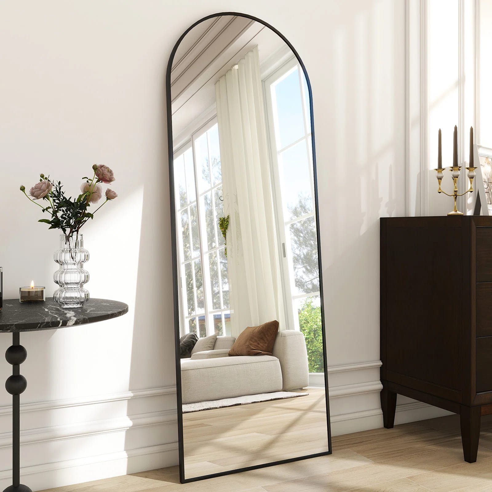 Shatterproof Metal Full Length Mirror