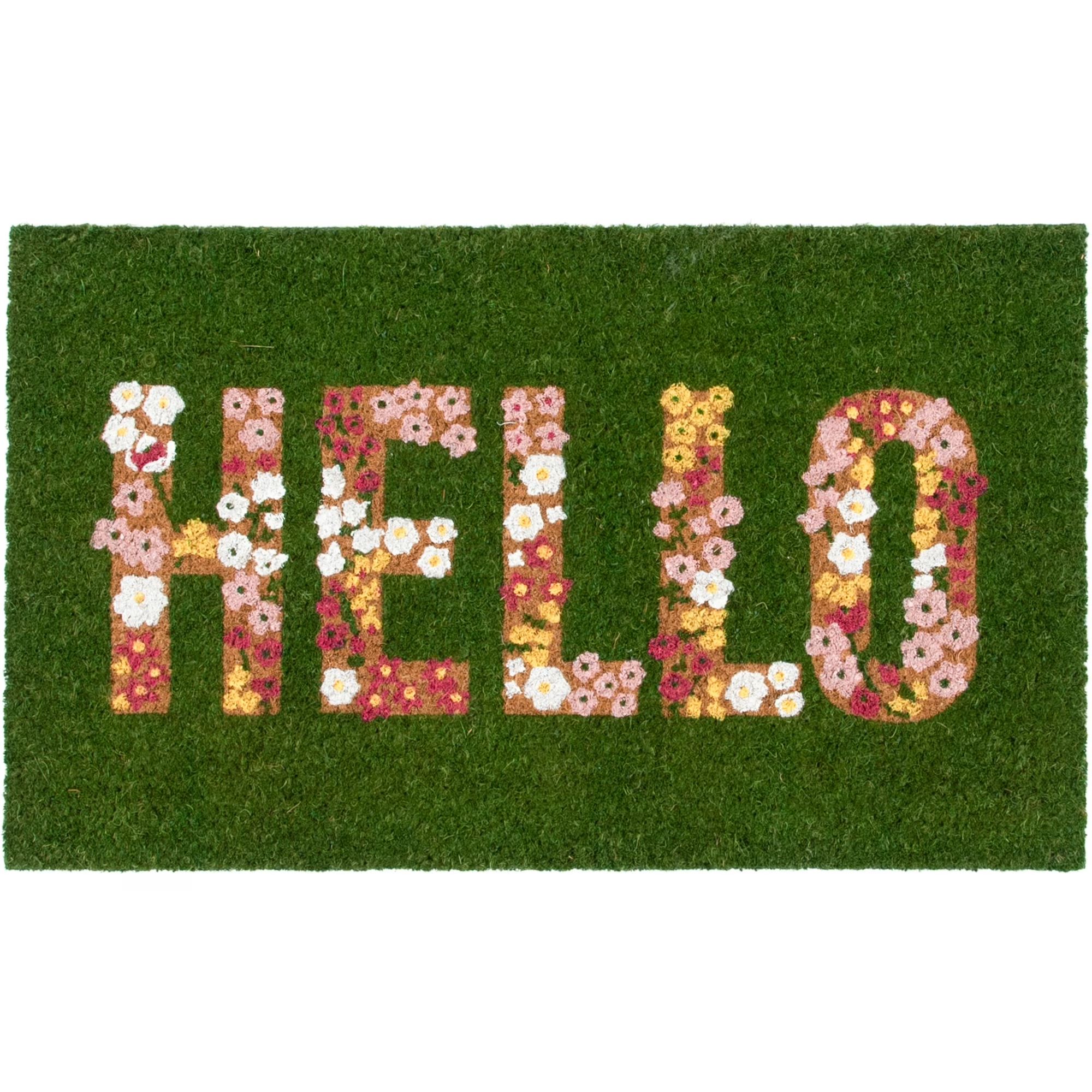 Mainstays Hello Flower Doormat