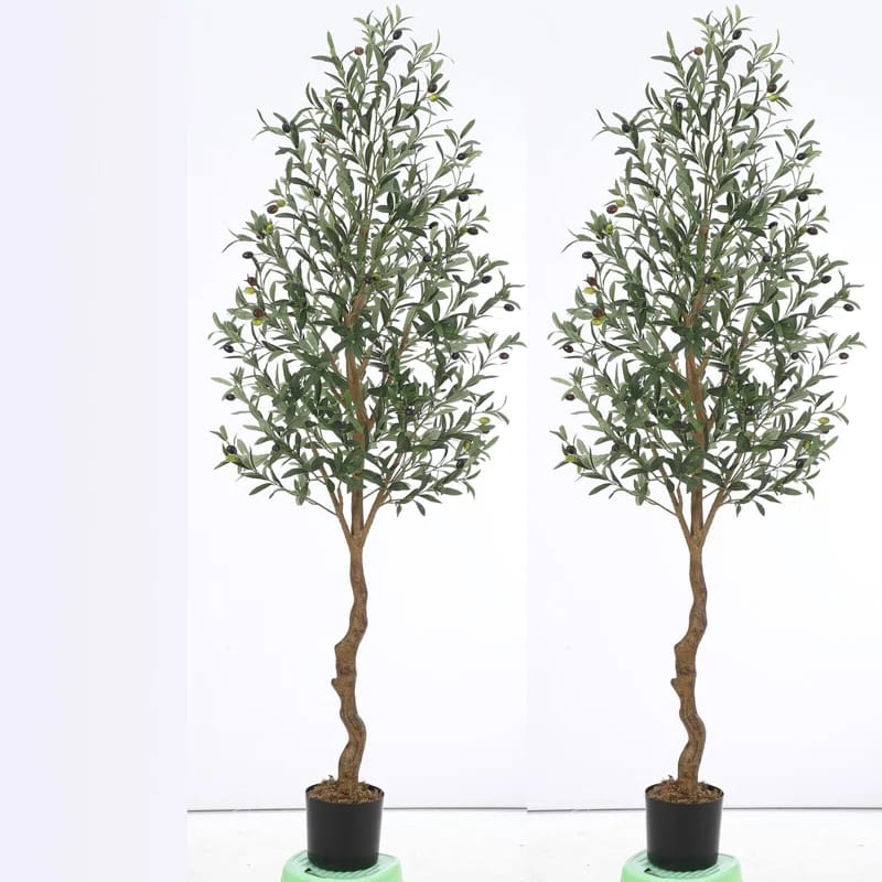 72'' Faux Olive Tree Tree in Pot
