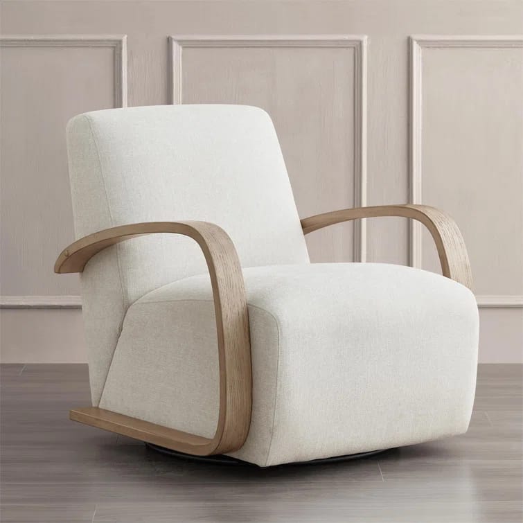 Brehana Upholstered Swivel Armchair