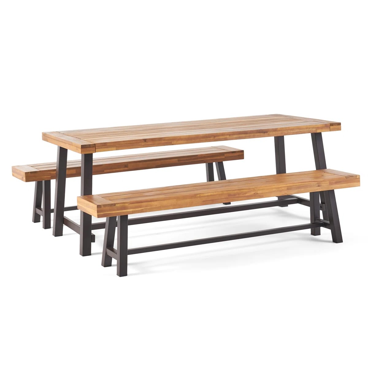 Annistyn Outdoor Picnic 3 Piece Dining Set