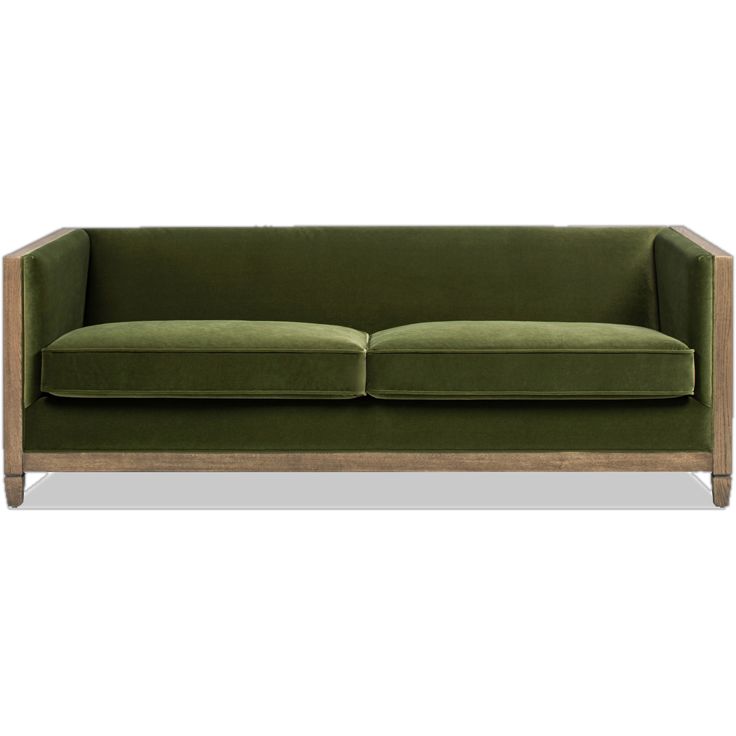 Bayou Breeze Bonnema 81 Tuxedo Sofa Olive Green Performance Velvet