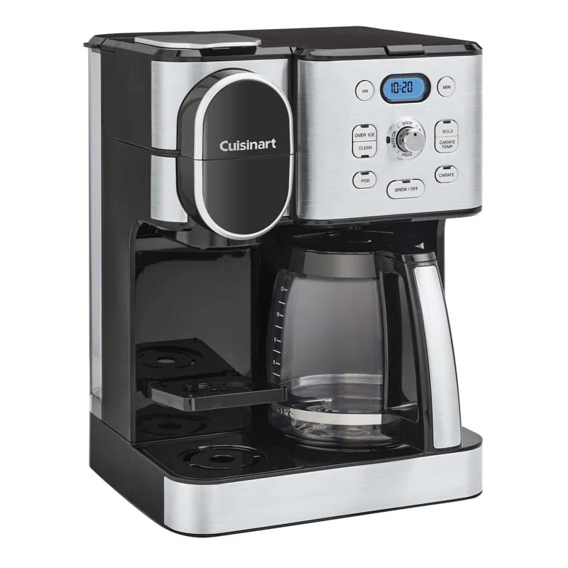 SS-16 Cuisinart Coffee Center 2-in-1 Coffeemaker, 12-Cup Glass Carafe, Automatic Hot & Iced Coffee Maker, Single Server Brewer