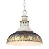 Golden Lighting Kinsley 1-Light Aged Galvanize Steel Standard Pendant