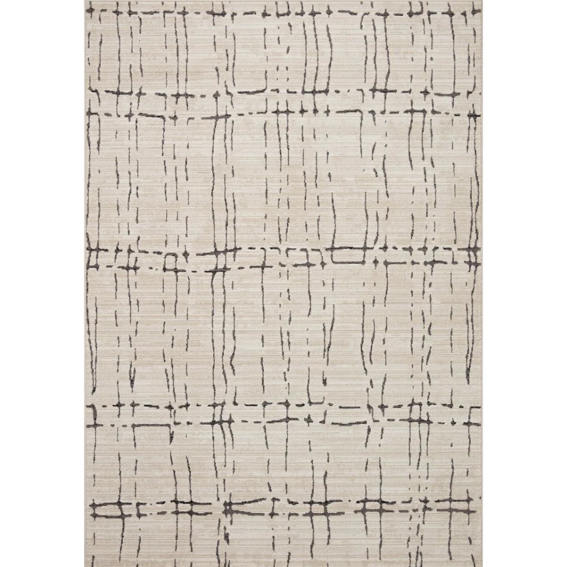 Loloi Ii Darby Geometric Machine Woven Polyester Area Rug In Beigegray