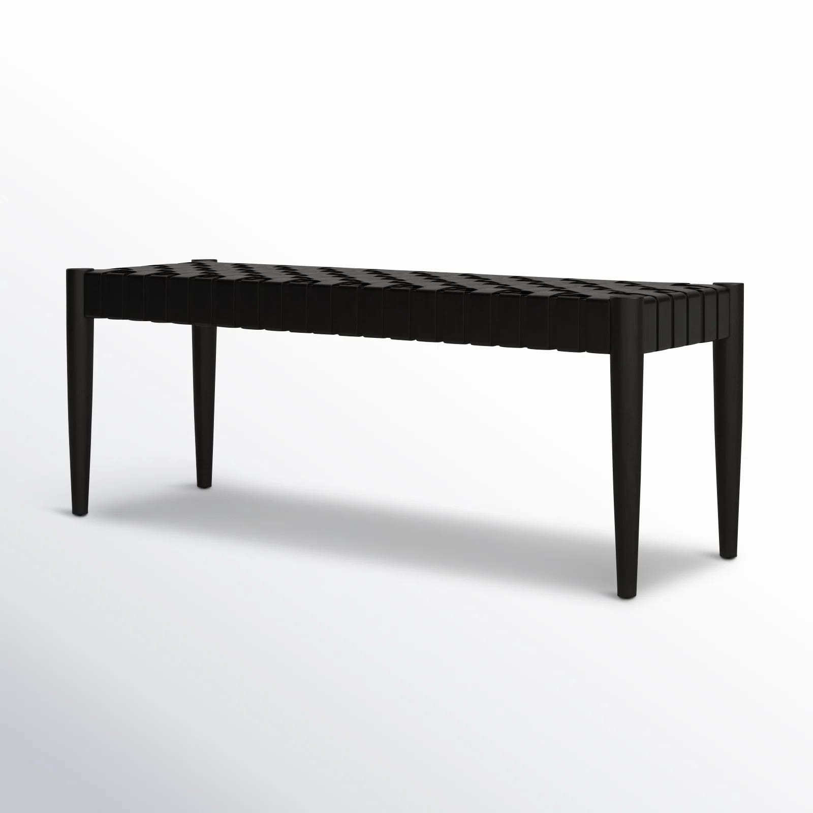 Orin 47" Woven Leather Bench
