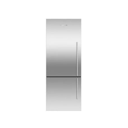 Fisher & Paykel Rf135bdljx4 25 Inch Freestanding Bottom Mount Refrigerator With 13.5 Cu. Ft. Total Capacity, Activesmart™ Foodcare, Smarttouch Control Panel, And Ice Maker: Left Hinge