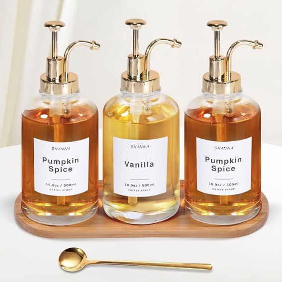 Coffee Syrup Dispenser For Coffee Bar