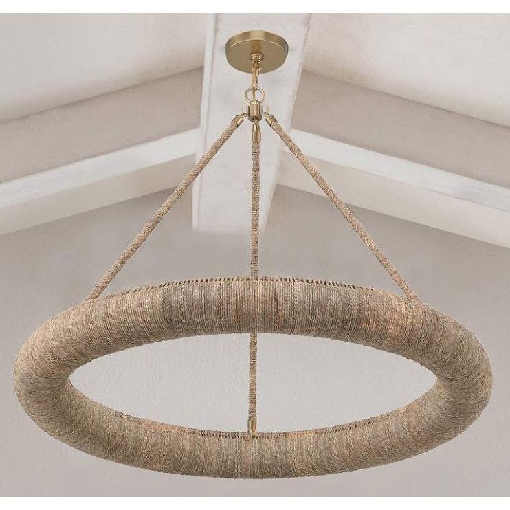 Round Natural Grass Chandelier