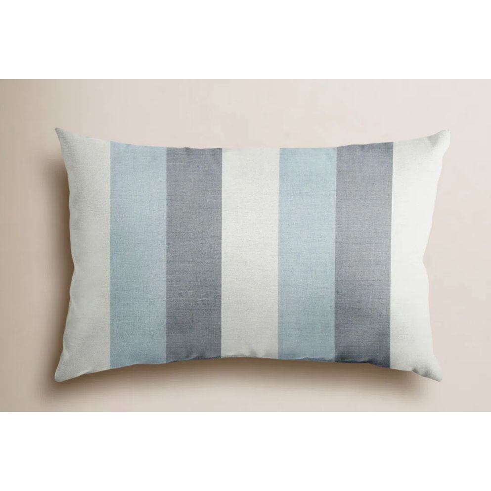 New Sunbrella 2023 Striped Sunbrella® Outdoor Reversible Throw Pillow
