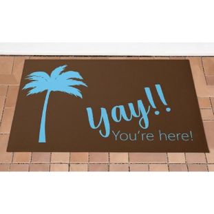Modern Blue Abstract Doormat
