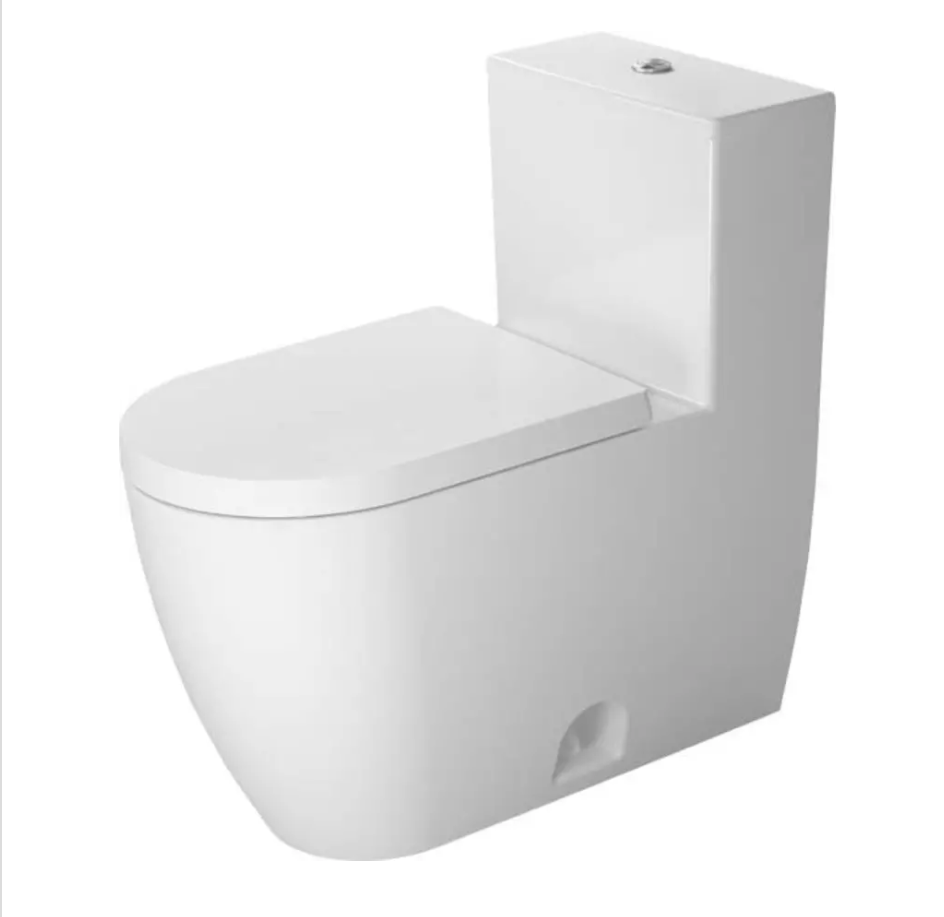 Duravit ME by Starck 0.92/1.32 GPF Dual Flush One Piece Elongated Chair Height Toilet with Top Flush Button - Less Seat
