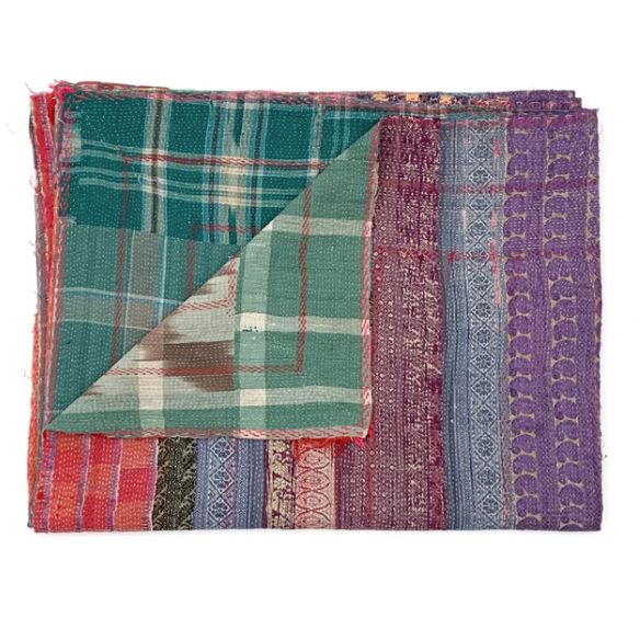 One Of A Kind Kantha Quilt Patchwork