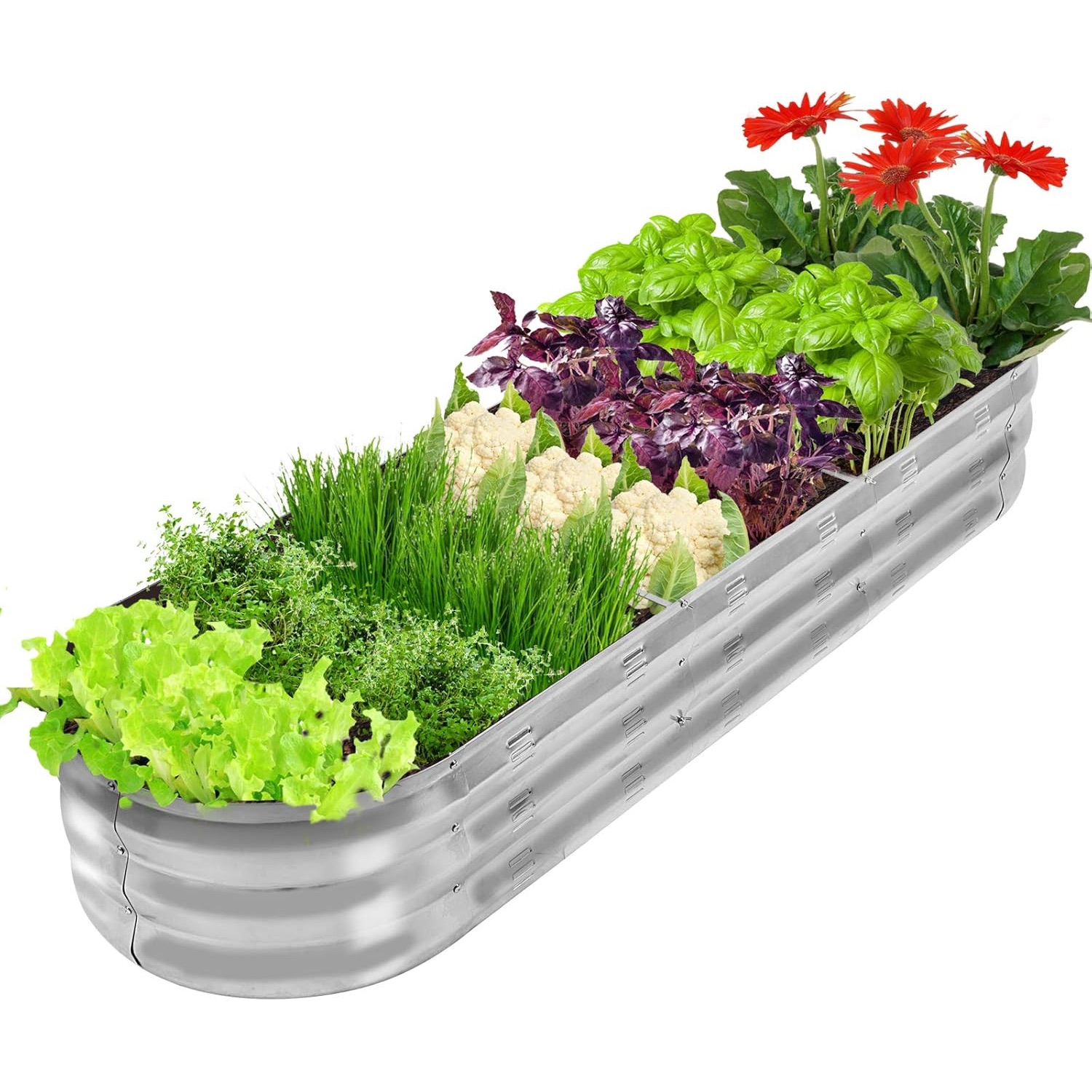 Raised Garden Bed Galvanized Metal Planter Boxs 