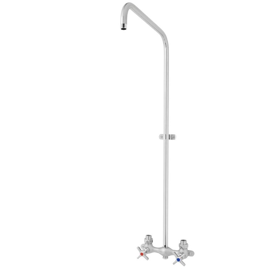 Speakman SC-1240-LH Commander Exposed Indoor/Outdoor Shower System with Extended Arm, Polished Chrome