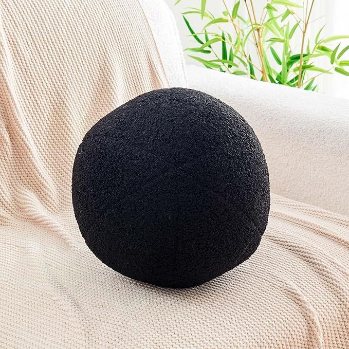 Uvvyui Black Ball Pillow, Medium