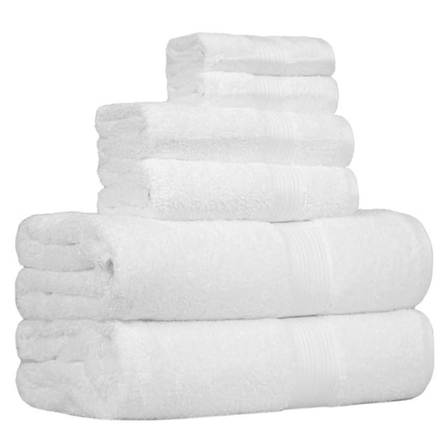 Basics 6 Piece Oversized Fade Resistant Towel Set
