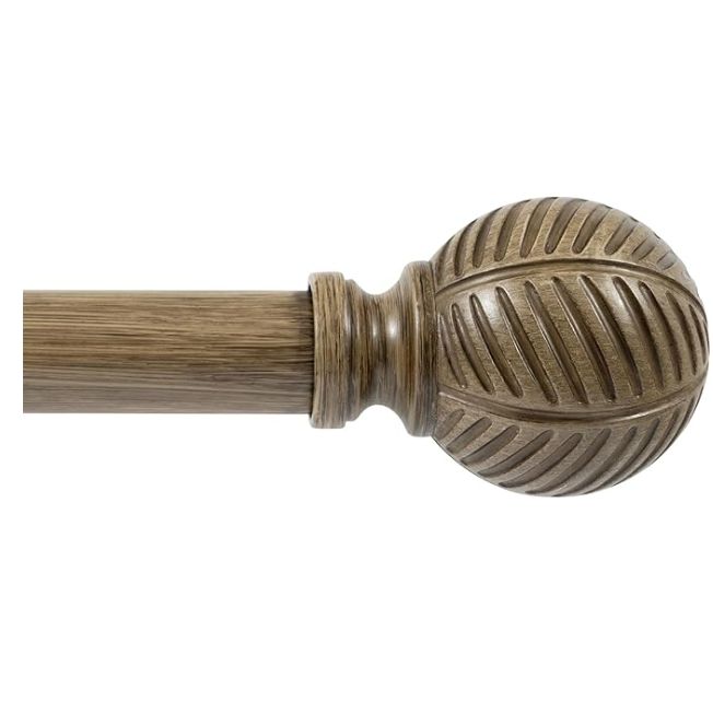 Zeerobee Wood Curtain Rods For Windows 32 To 72