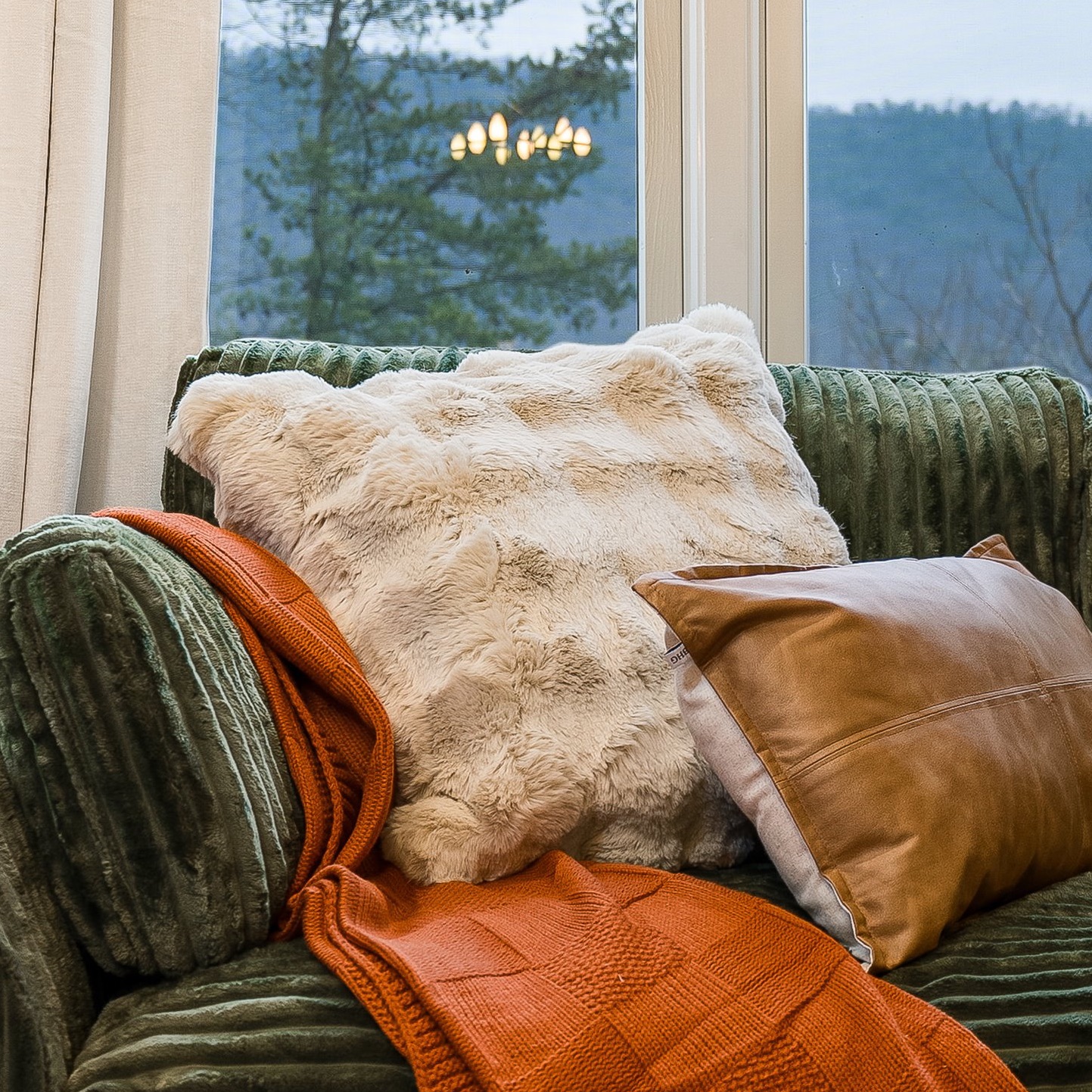 BHG Bubble Fur Decorative Throw Pillow 
