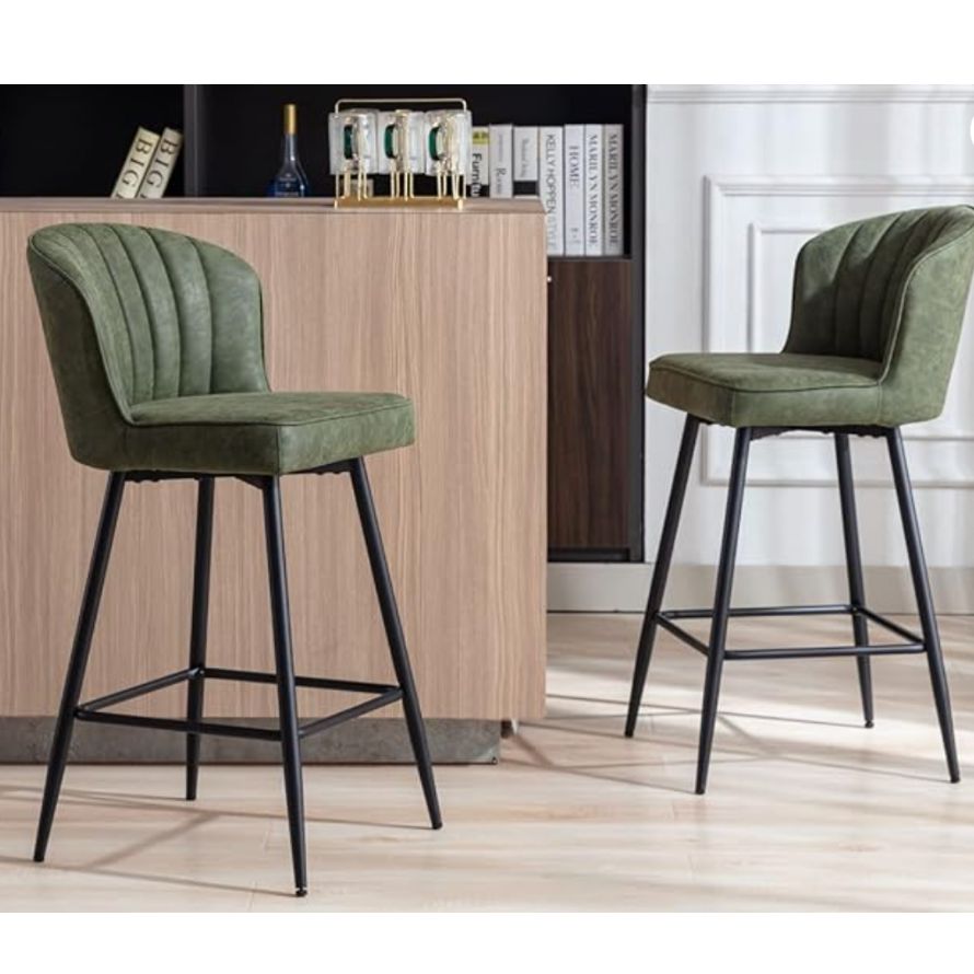  Green Bar Stools Set Of 2