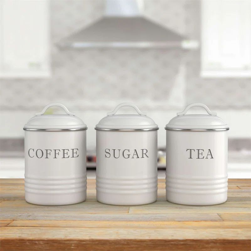 Gracie Oaks Decorative Nesting 3 Piece Coffee Tea Sugar Set