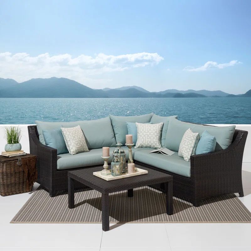 Wildon Home Fionnula 4 Piece Sectional Seating Group With Cushions