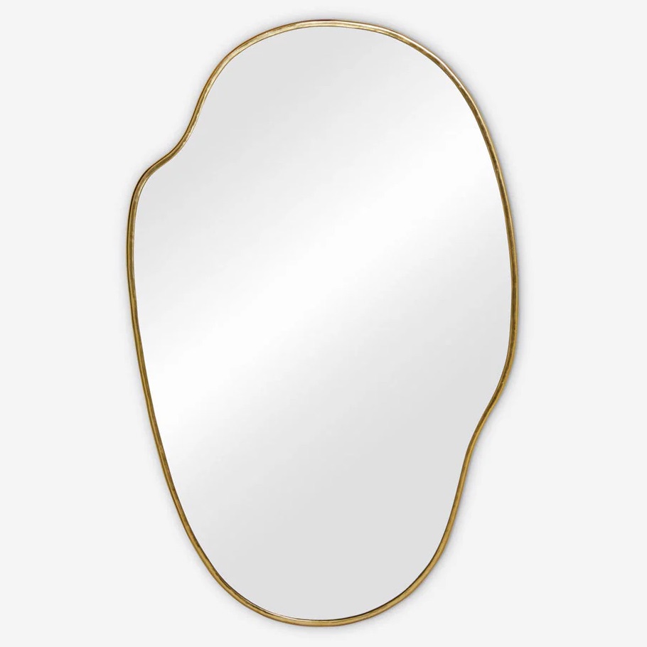 Puddle Mirror in Large Gold