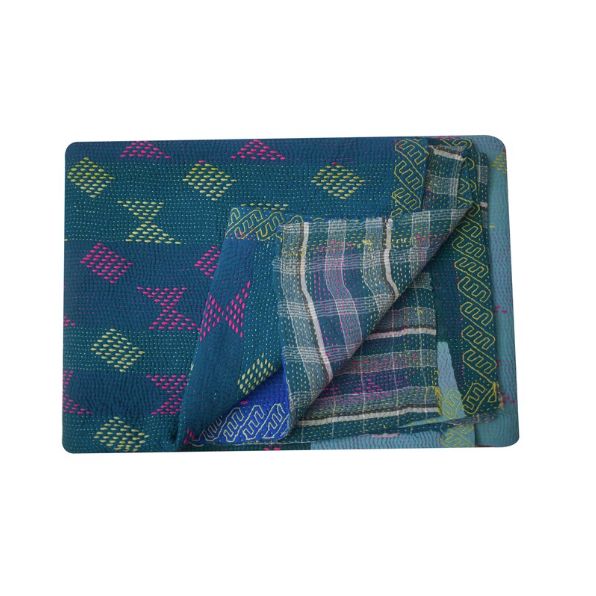 Handmade Indian Vintage Kantha Quilt
