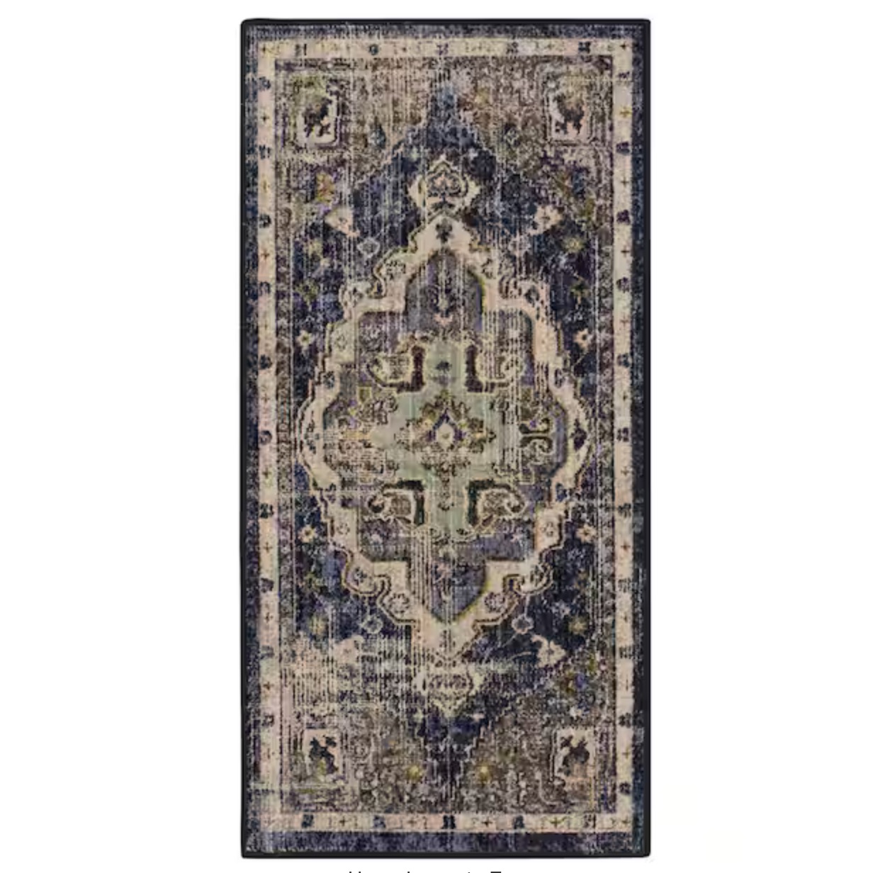 Pantaleone Indigo 8 ft. x 10 ft. Oriental Area Rug