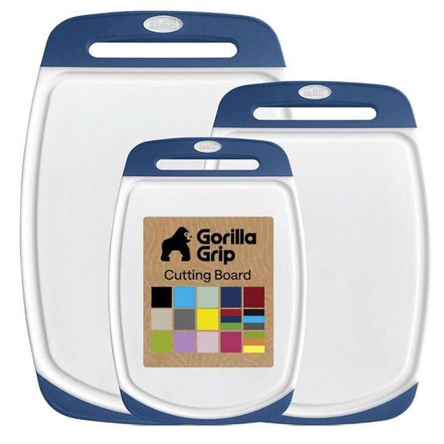 BPA-Free Reversible Kitchen Cutting Board Set of 3